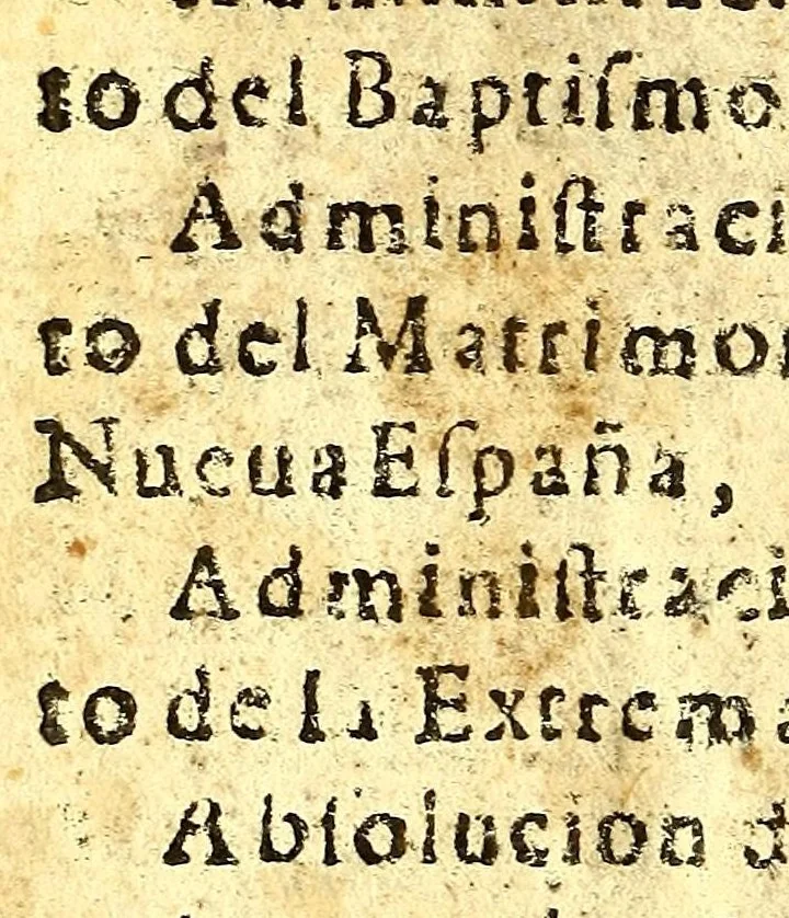 An illustration from Manual breue, y forma de administrar los santos sacramentos à los Indios., 1640, leaf 106