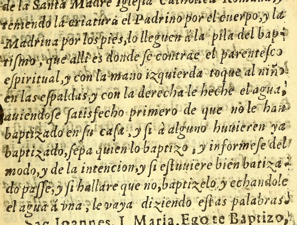 An illustration from Manual breue, y forma de administrar los santos sacramentos à los Indios., 1640, leaf 15