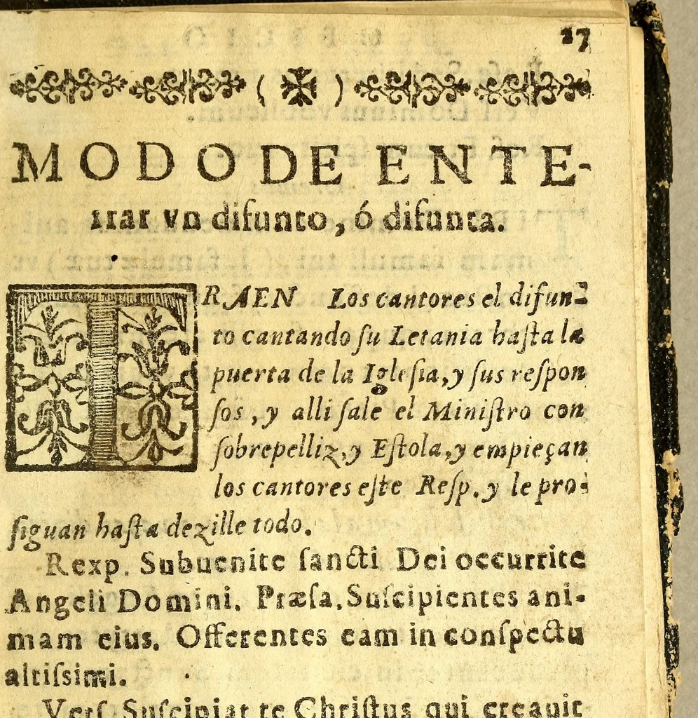 An illustration from Manual breue, y forma de administrar los santos sacramentos à los Indios., 1640, leaf 61