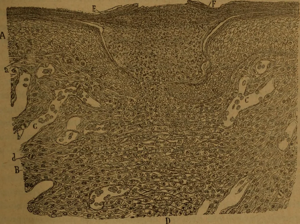 An illustration from Manual de anatomía patológica general : seguida de un resumen de microscopia aplicada a la histología y bacteriología patológicas, 1896, leaf 102