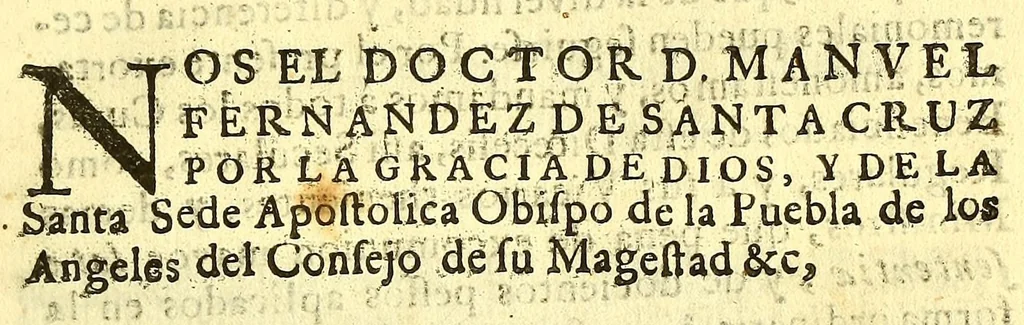 An illustration from Manual de los santos sacramentos conforme al ritual de Paulo V. : Formado por mandado del ilustrissimo, y excelentissimo seor D. Juan de Palafox, y Mendoza, siendo obispo de la Puebla de los Angeles, electo arçobispo de Mexico ... Impresso con privilegio en Mexico el Ao de 1642. Repetida segunda vez su ediccion el Año de 1671. en Mexico con las dos licencias del superior govierno, y ecclesiastica, 1691, leaf 23