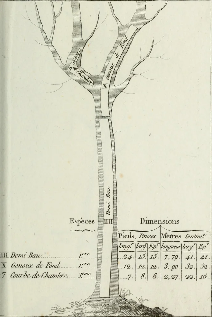 An illustration from Manuale ad uso degli agenti dei boschi e della marina ..., 1807, leaf 304