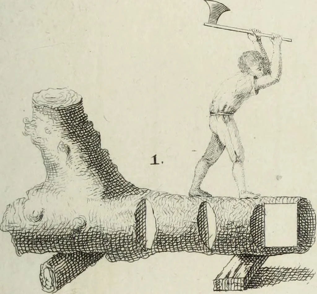 An illustration from Manuale ad uso degli agenti dei boschi e della marina ..., 1807, leaf 332