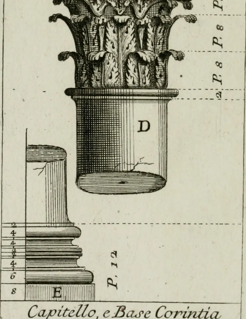 An illustration from Manuale di architettura, 1757, leaf 65