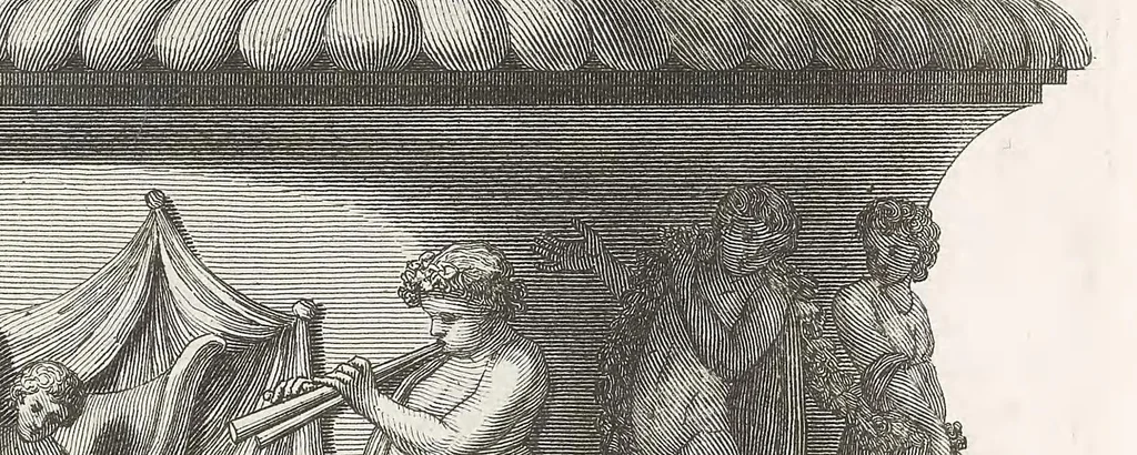 An illustration from Manuale di varj ornamenti componenti la serie de' vasi antichi : si' di marmo che di bronzo esistenti in Roma e fuori, 1821, leaf 355