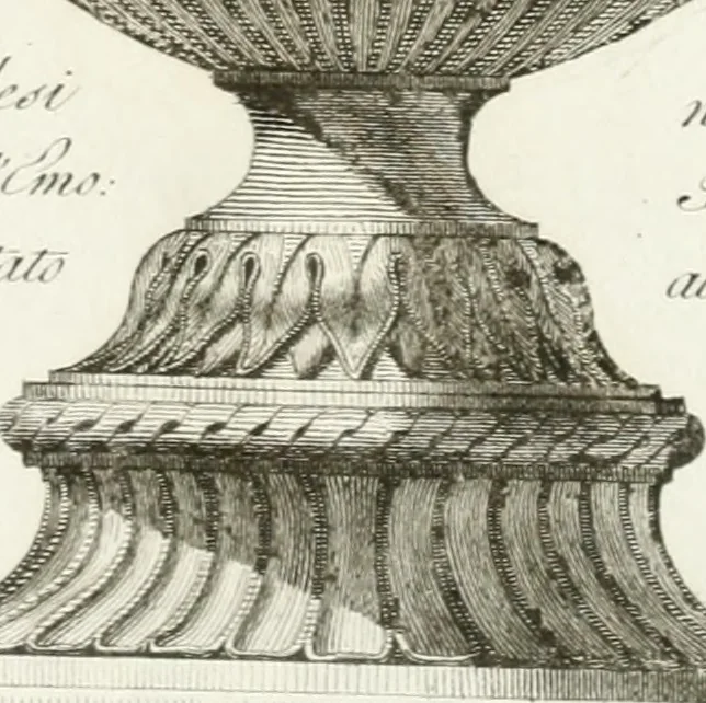 An illustration from Manuale di varj ornamenti componenti la serie de' vasj antichi : si' di marmo che di bronzo esistenti in Roma e fuori, 1821, leaf 104