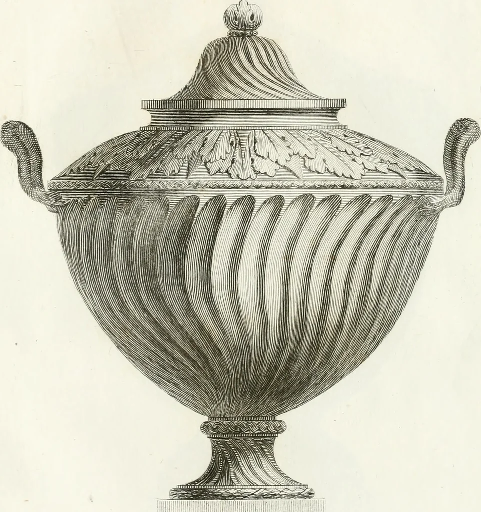 An illustration from Manuale di varj ornamenti componenti la serie de' vasj antichi : si' di marmo che di bronzo esistenti in Roma e fuori, 1821, leaf 108