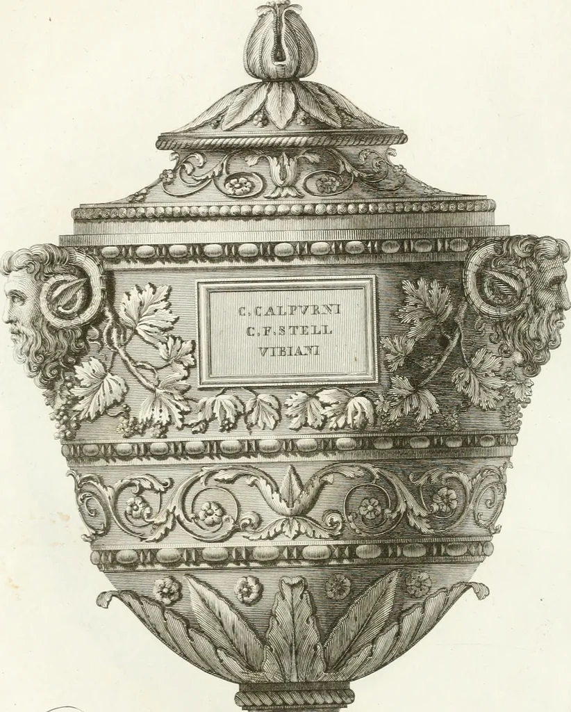 An illustration from Manuale di varj ornamenti componenti la serie de' vasj antichi : si' di marmo che di bronzo esistenti in Roma e fuori, 1821, leaf 114