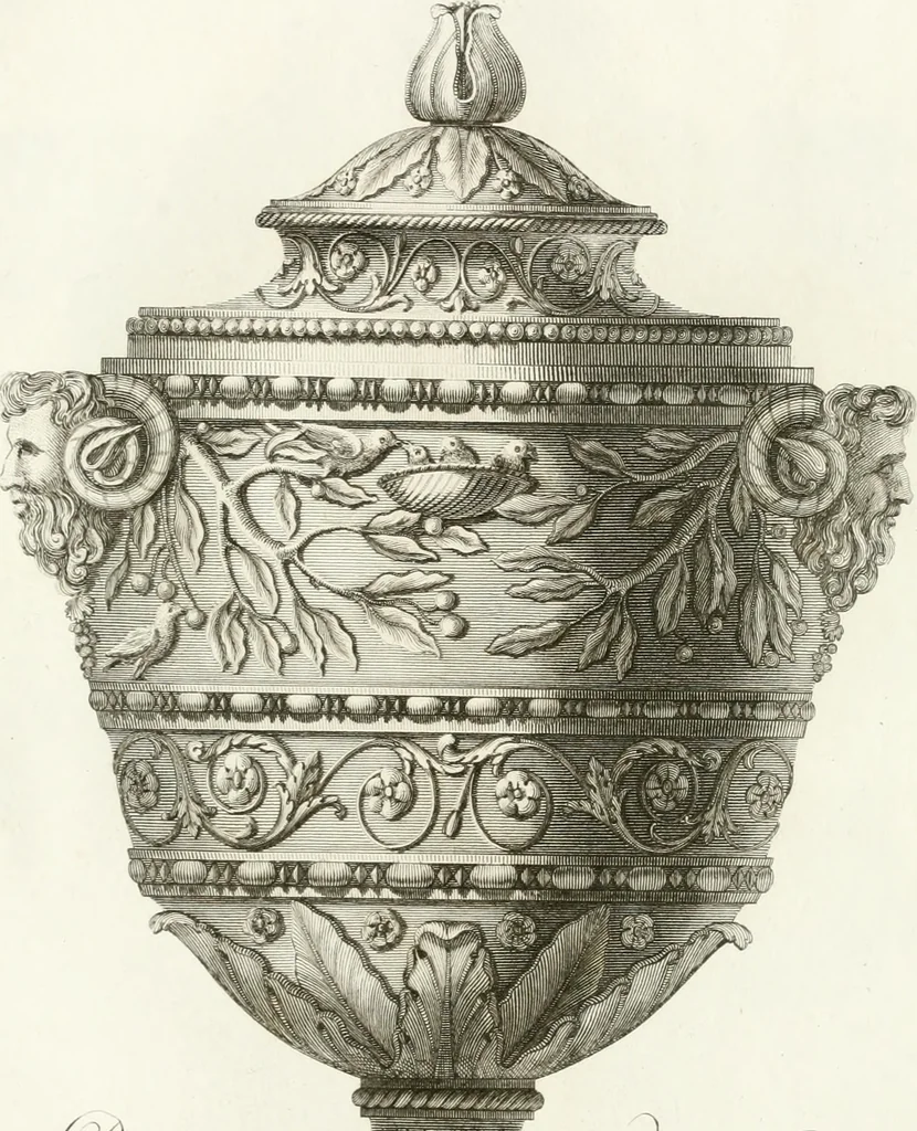 An illustration from Manuale di varj ornamenti componenti la serie de' vasj antichi : si' di marmo che di bronzo esistenti in Roma e fuori, 1821, leaf 116