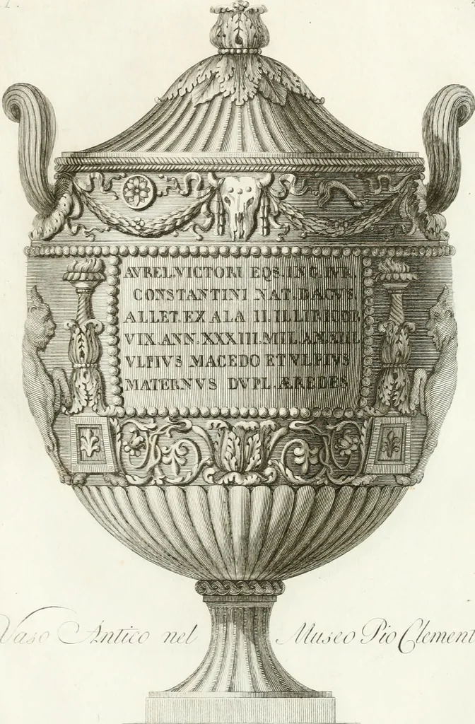 An illustration from Manuale di varj ornamenti componenti la serie de' vasj antichi : si' di marmo che di bronzo esistenti in Roma e fuori, 1821, leaf 124
