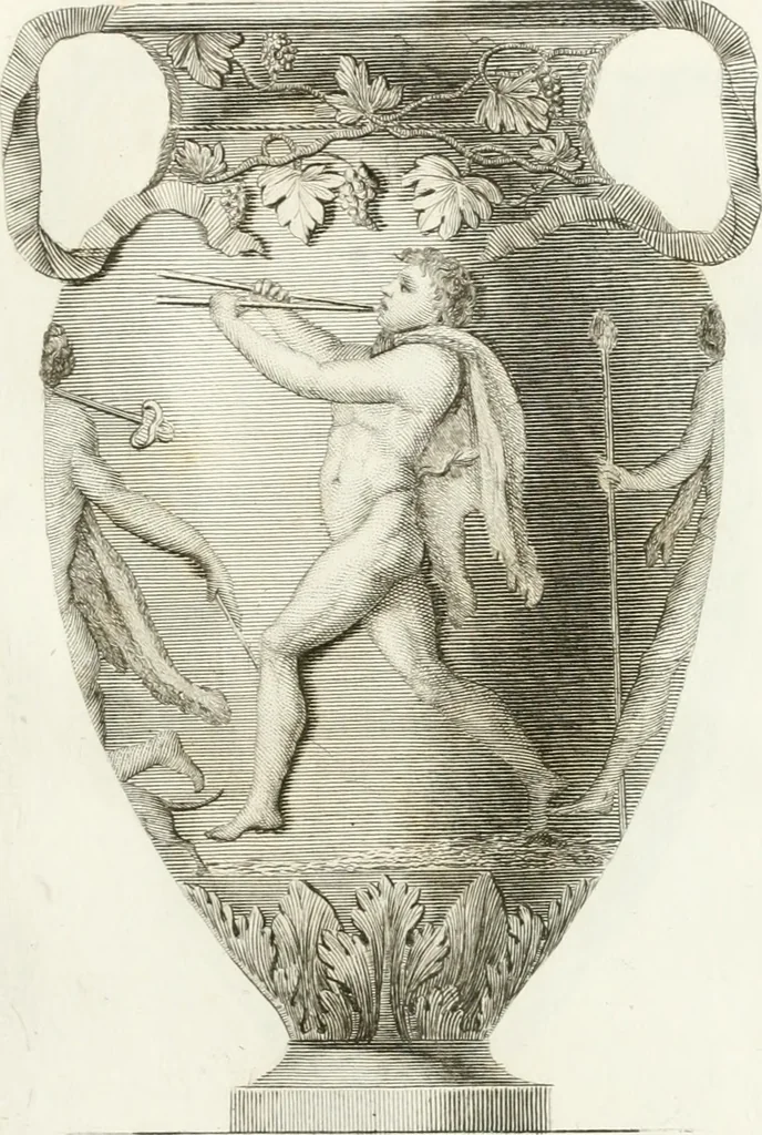 An illustration from Manuale di varj ornamenti componenti la serie de' vasj antichi : si' di marmo che di bronzo esistenti in Roma e fuori, 1821, leaf 142