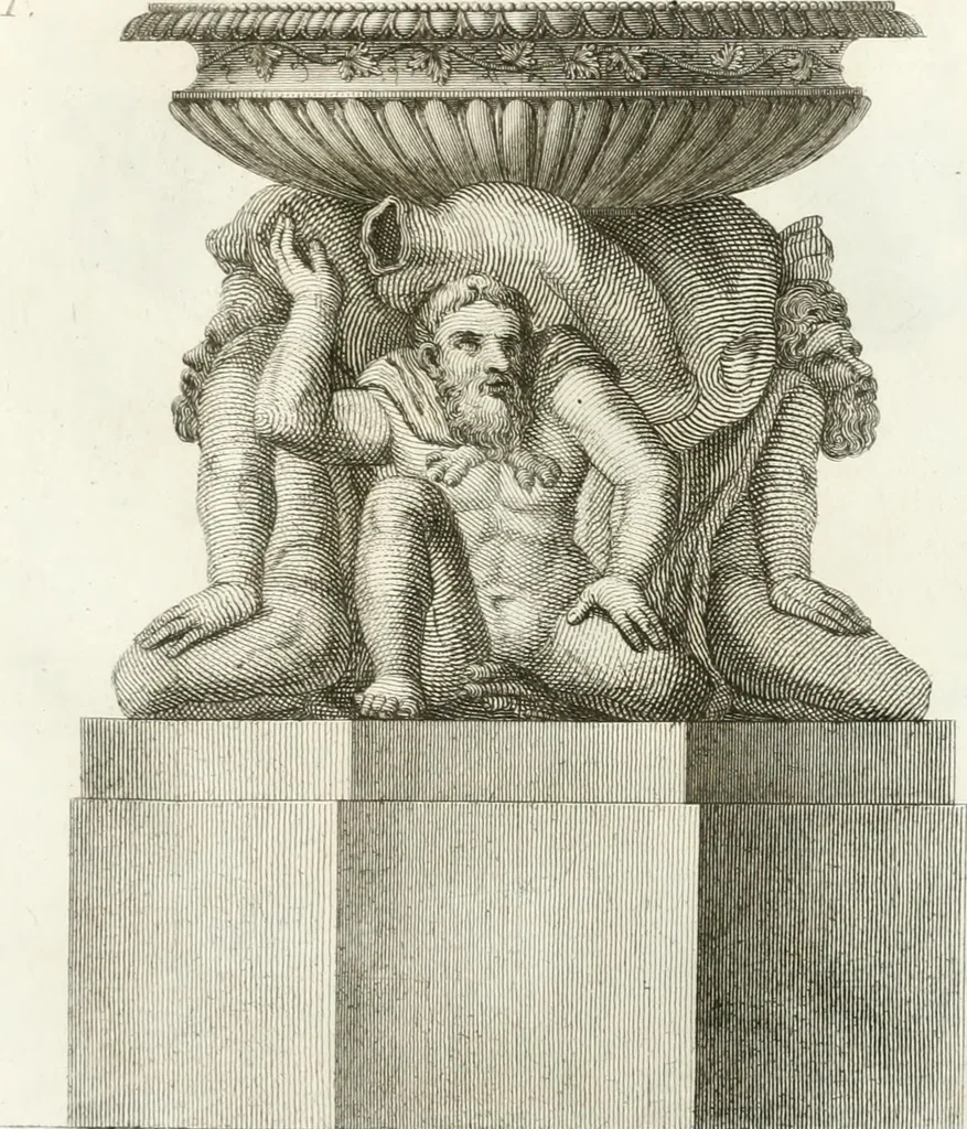 An illustration from Manuale di varj ornamenti componenti la serie de' vasj antichi : si' di marmo che di bronzo esistenti in Roma e fuori, 1821, leaf 150