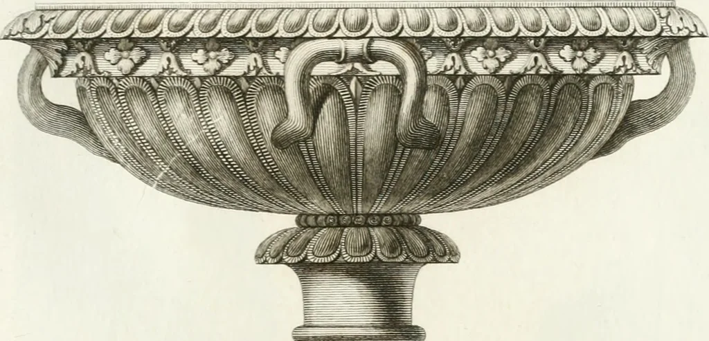 An illustration from Manuale di varj ornamenti componenti la serie de' vasj antichi : si' di marmo che di bronzo esistenti in Roma e fuori, 1821, leaf 152