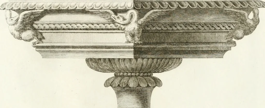 An illustration from Manuale di varj ornamenti componenti la serie de' vasj antichi : si' di marmo che di bronzo esistenti in Roma e fuori, 1821, leaf 156