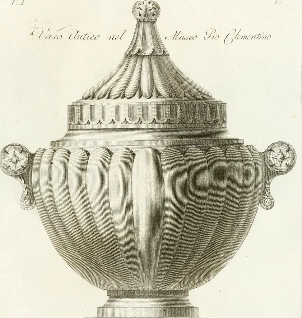 An illustration from Manuale di varj ornamenti componenti la serie de' vasj antichi : si' di marmo che di bronzo esistenti in Roma e fuori, 1821, leaf 164