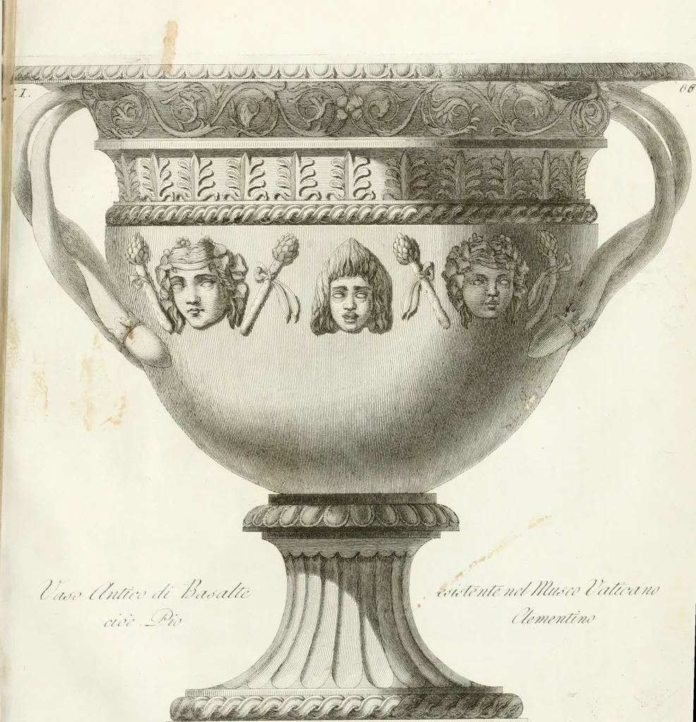 An illustration from Manuale di varj ornamenti componenti la serie de' vasj antichi : si' di marmo che di bronzo esistenti in Roma e fuori, 1821, leaf 178