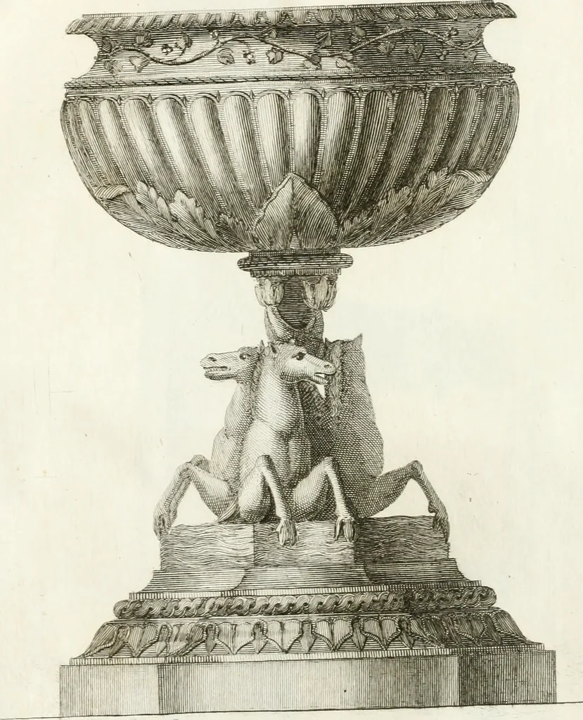 An illustration from Manuale di varj ornamenti componenti la serie de' vasj antichi : si' di marmo che di bronzo esistenti in Roma e fuori, 1821, leaf 180