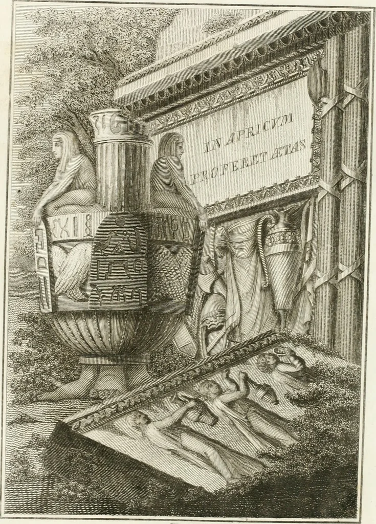 An illustration from Manuale di varj ornamenti componenti la serie de' vasj antichi : si' di marmo che di bronzo esistenti in Roma e fuori, 1821, leaf 42