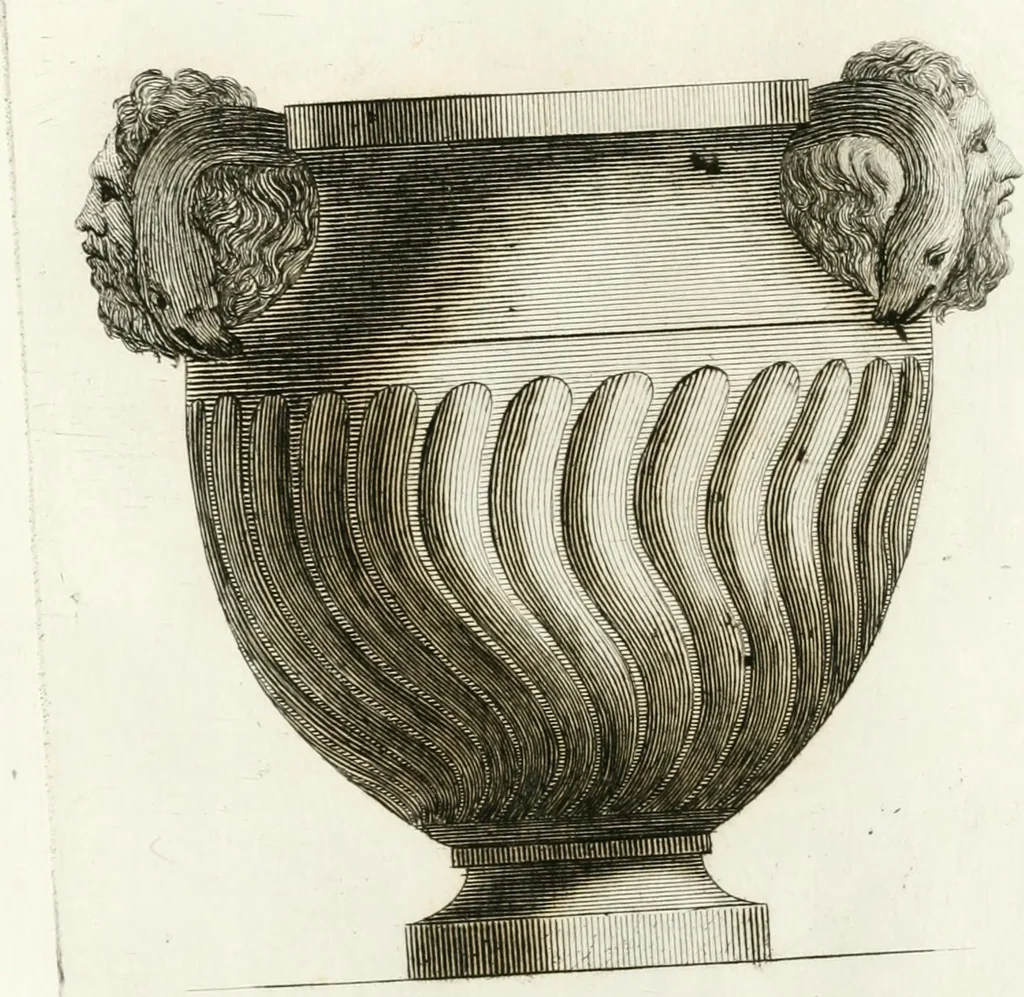 An illustration from Manuale di varj ornamenti componenti la serie de' vasj antichi : si' di marmo che di bronzo esistenti in Roma e fuori, 1821, leaf 48