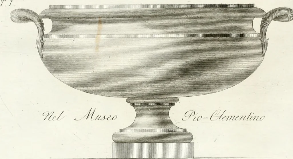 An illustration from Manuale di varj ornamenti componenti la serie de' vasj antichi : si' di marmo che di bronzo esistenti in Roma e fuori, 1821, leaf 52