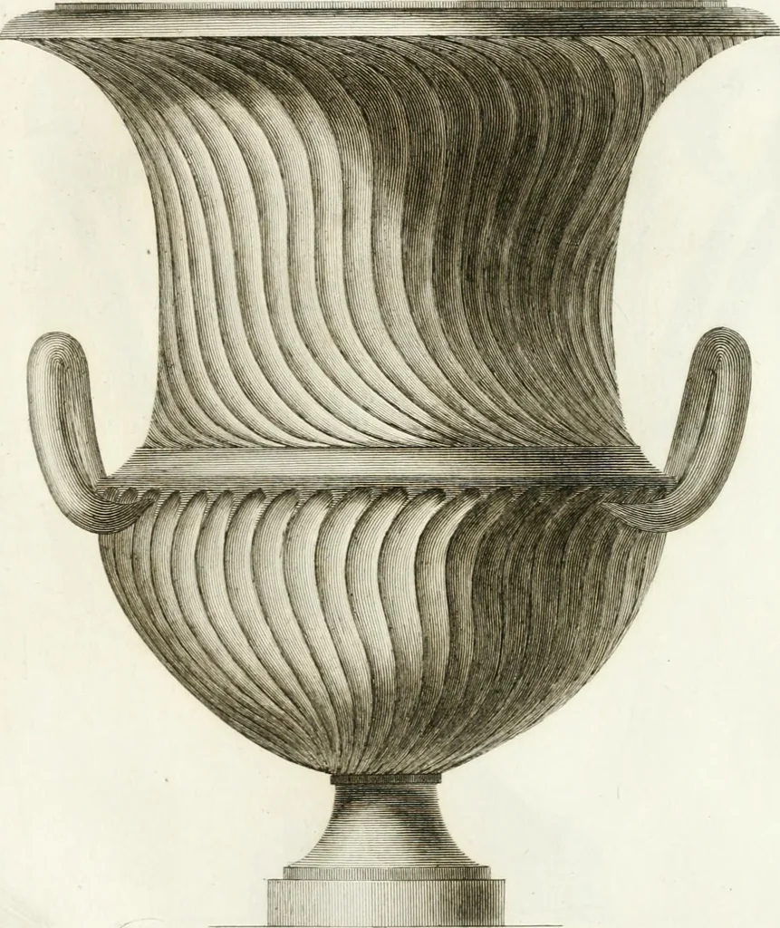 An illustration from Manuale di varj ornamenti componenti la serie de' vasj antichi : si' di marmo che di bronzo esistenti in Roma e fuori, 1821, leaf 60
