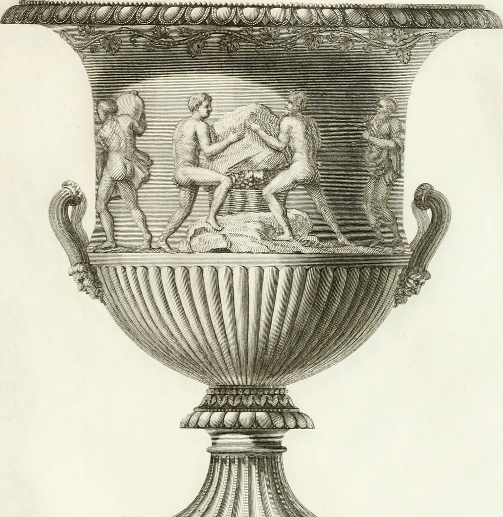 An illustration from Manuale di varj ornamenti componenti la serie de' vasj antichi : si' di marmo che di bronzo esistenti in Roma e fuori, 1821, leaf 68