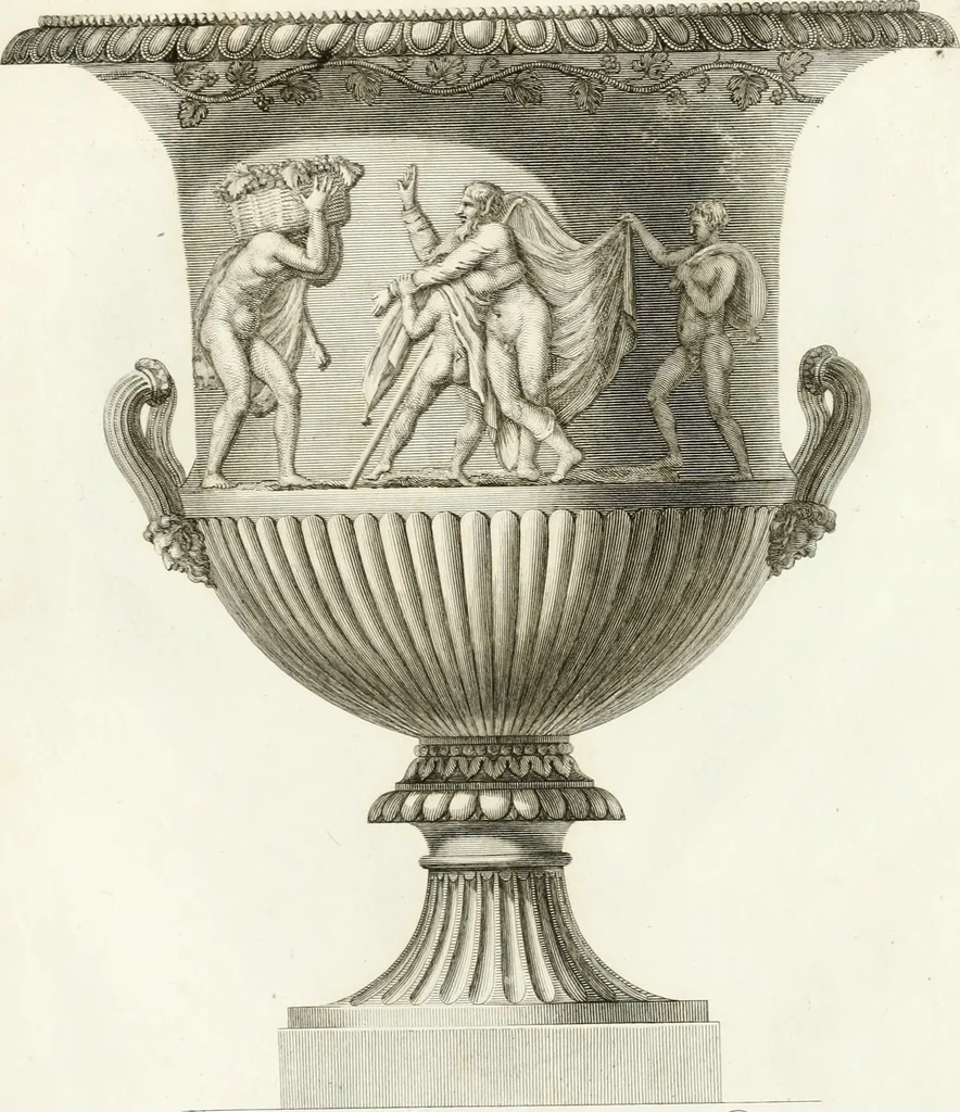 An illustration from Manuale di varj ornamenti componenti la serie de' vasj antichi : si' di marmo che di bronzo esistenti in Roma e fuori, 1821, leaf 70