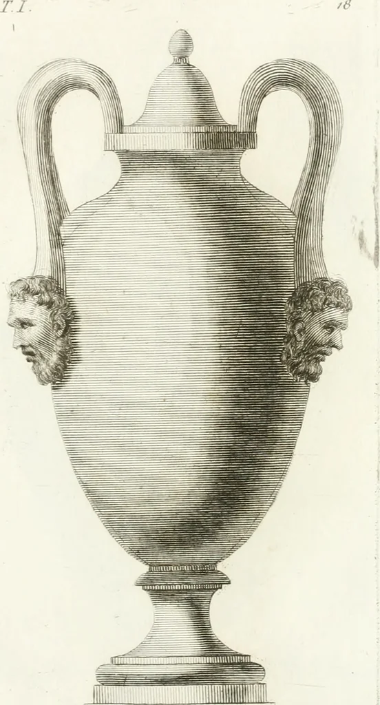 An illustration from Manuale di varj ornamenti componenti la serie de' vasj antichi : si' di marmo che di bronzo esistenti in Roma e fuori, 1821, leaf 78