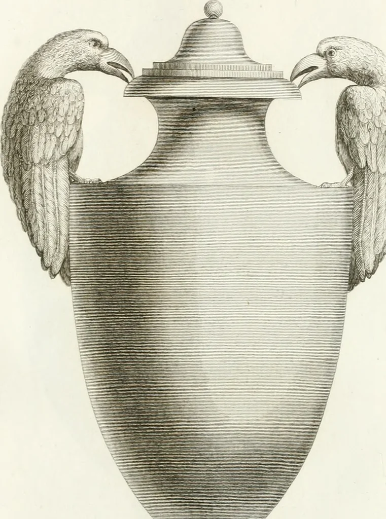 An illustration from Manuale di varj ornamenti componenti la serie de' vasj antichi : si' di marmo che di bronzo esistenti in Roma e fuori, 1821, leaf 82