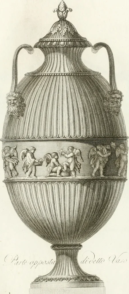 An illustration from Manuale di varj ornamenti componenti la serie de' vasj antichi : si' di marmo che di bronzo esistenti in Roma e fuori, 1821, leaf 88