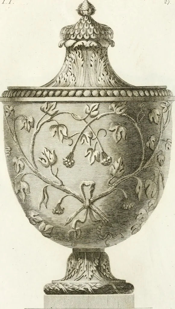 An illustration from Manuale di varj ornamenti componenti la serie de' vasj antichi : si' di marmo che di bronzo esistenti in Roma e fuori, 1821, leaf 96