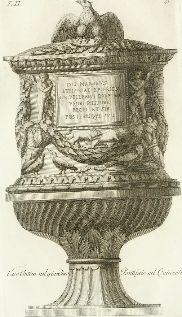 An illustration from Manuale di varj ornamenti componenti la serie de' vasj antichi : si' di marmo che di bronzo esistenti in Roma e fuori, 1821, leaf 108