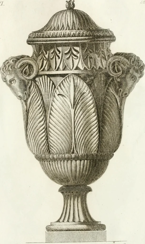 An illustration from Manuale di varj ornamenti componenti la serie de' vasj antichi : si' di marmo che di bronzo esistenti in Roma e fuori, 1821, leaf 110