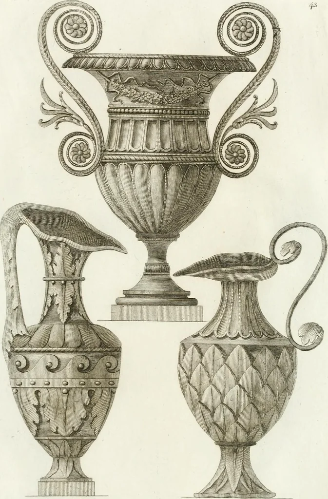 An illustration from Manuale di varj ornamenti componenti la serie de' vasj antichi : si' di marmo che di bronzo esistenti in Roma e fuori, 1821, leaf 112