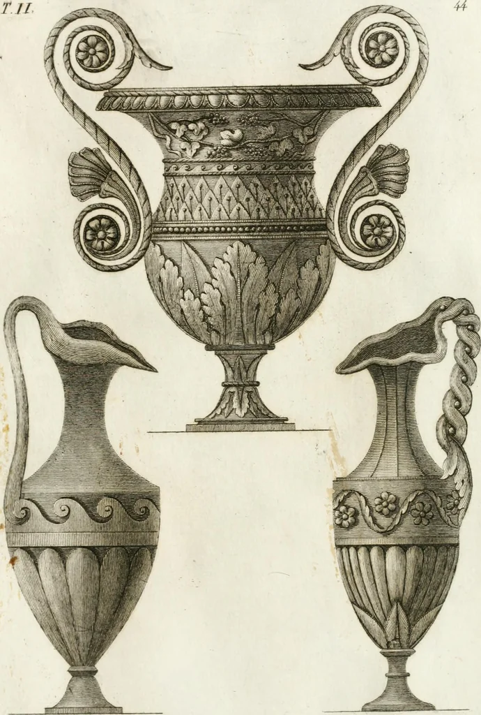 An illustration from Manuale di varj ornamenti componenti la serie de' vasj antichi : si' di marmo che di bronzo esistenti in Roma e fuori, 1821, leaf 114