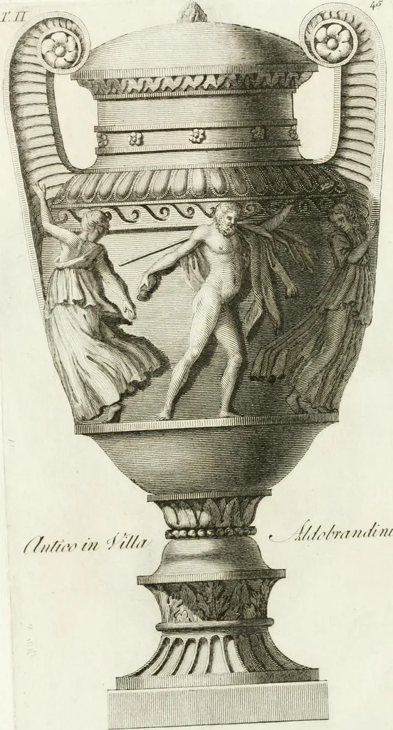 An illustration from Manuale di varj ornamenti componenti la serie de' vasj antichi : si' di marmo che di bronzo esistenti in Roma e fuori, 1821, leaf 116