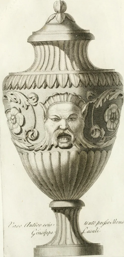An illustration from Manuale di varj ornamenti componenti la serie de' vasj antichi : si' di marmo che di bronzo esistenti in Roma e fuori, 1821, leaf 118