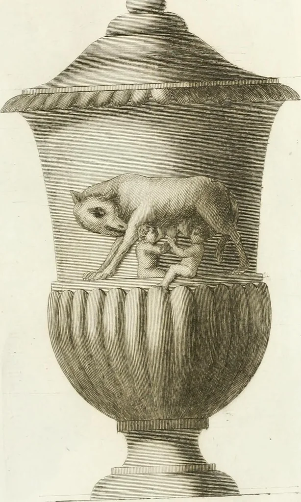 An illustration from Manuale di varj ornamenti componenti la serie de' vasj antichi : si' di marmo che di bronzo esistenti in Roma e fuori, 1821, leaf 124