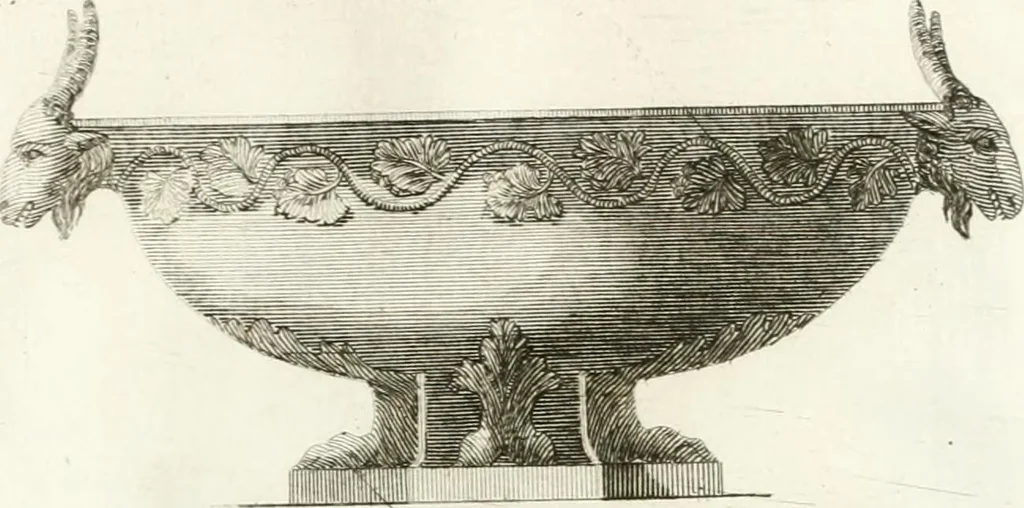 An illustration from Manuale di varj ornamenti componenti la serie de' vasj antichi : si' di marmo che di bronzo esistenti in Roma e fuori, 1821, leaf 130