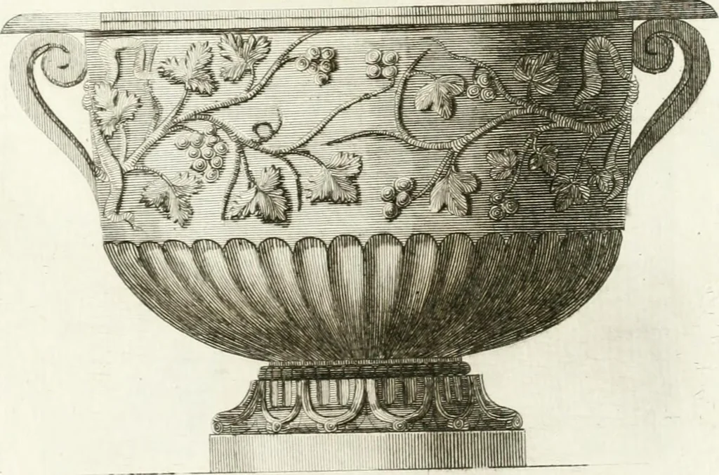 An illustration from Manuale di varj ornamenti componenti la serie de' vasj antichi : si' di marmo che di bronzo esistenti in Roma e fuori, 1821, leaf 130