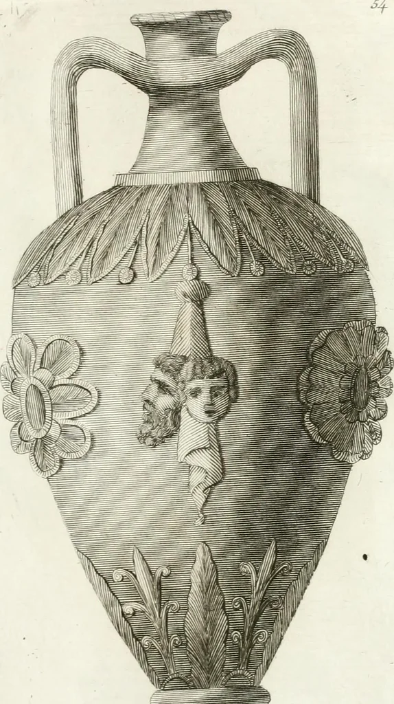 An illustration from Manuale di varj ornamenti componenti la serie de' vasj antichi : si' di marmo che di bronzo esistenti in Roma e fuori, 1821, leaf 134