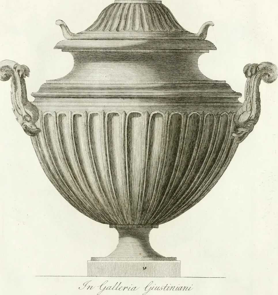 An illustration from Manuale di varj ornamenti componenti la serie de' vasj antichi : si' di marmo che di bronzo esistenti in Roma e fuori, 1821, leaf 136