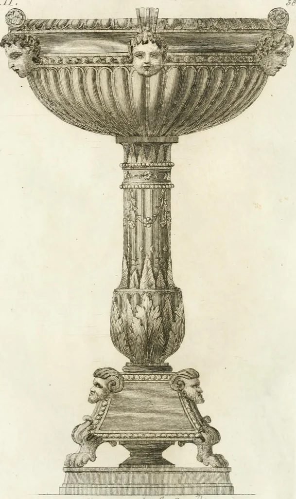 An illustration from Manuale di varj ornamenti componenti la serie de' vasj antichi : si' di marmo che di bronzo esistenti in Roma e fuori, 1821, leaf 142