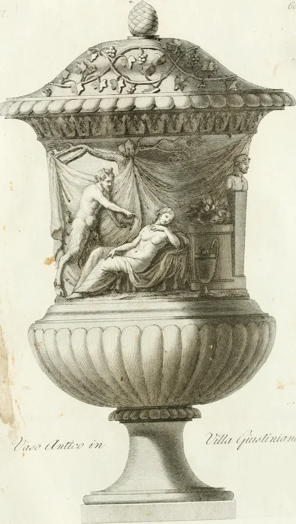 An illustration from Manuale di varj ornamenti componenti la serie de' vasj antichi : si' di marmo che di bronzo esistenti in Roma e fuori, 1821, leaf 146
