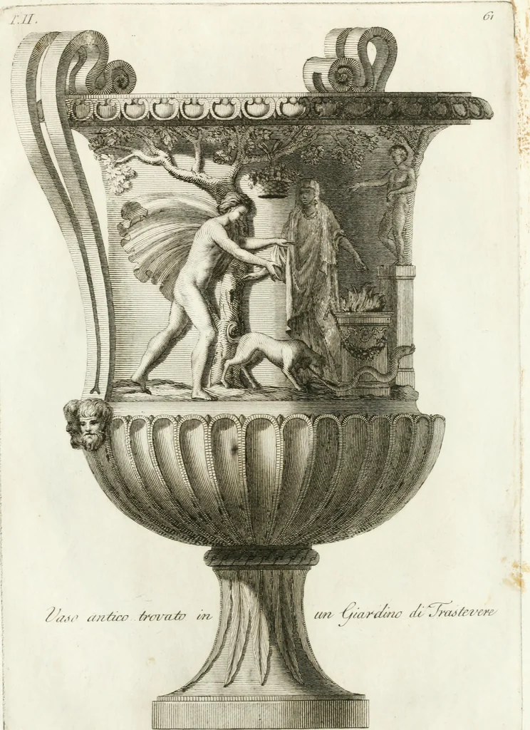 An illustration from Manuale di varj ornamenti componenti la serie de' vasj antichi : si' di marmo che di bronzo esistenti in Roma e fuori, 1821, leaf 148