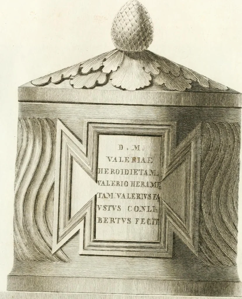 An illustration from Manuale di varj ornamenti componenti la serie de' vasj antichi : si' di marmo che di bronzo esistenti in Roma e fuori, 1821, leaf 30