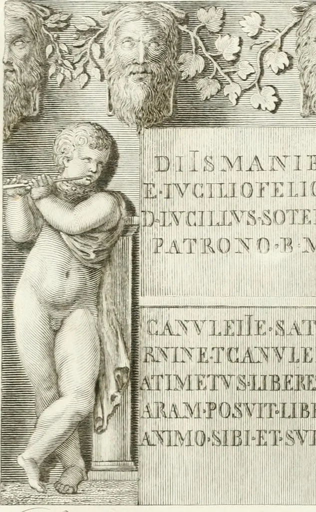 An illustration from Manuale di varj ornamenti componenti la serie de' vasj antichi : si' di marmo che di bronzo esistenti in Roma e fuori, 1821, leaf 32