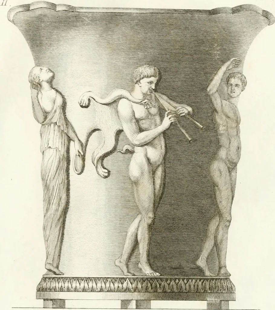 An illustration from Manuale di varj ornamenti componenti la serie de' vasj antichi : si' di marmo che di bronzo esistenti in Roma e fuori, 1821, leaf 38