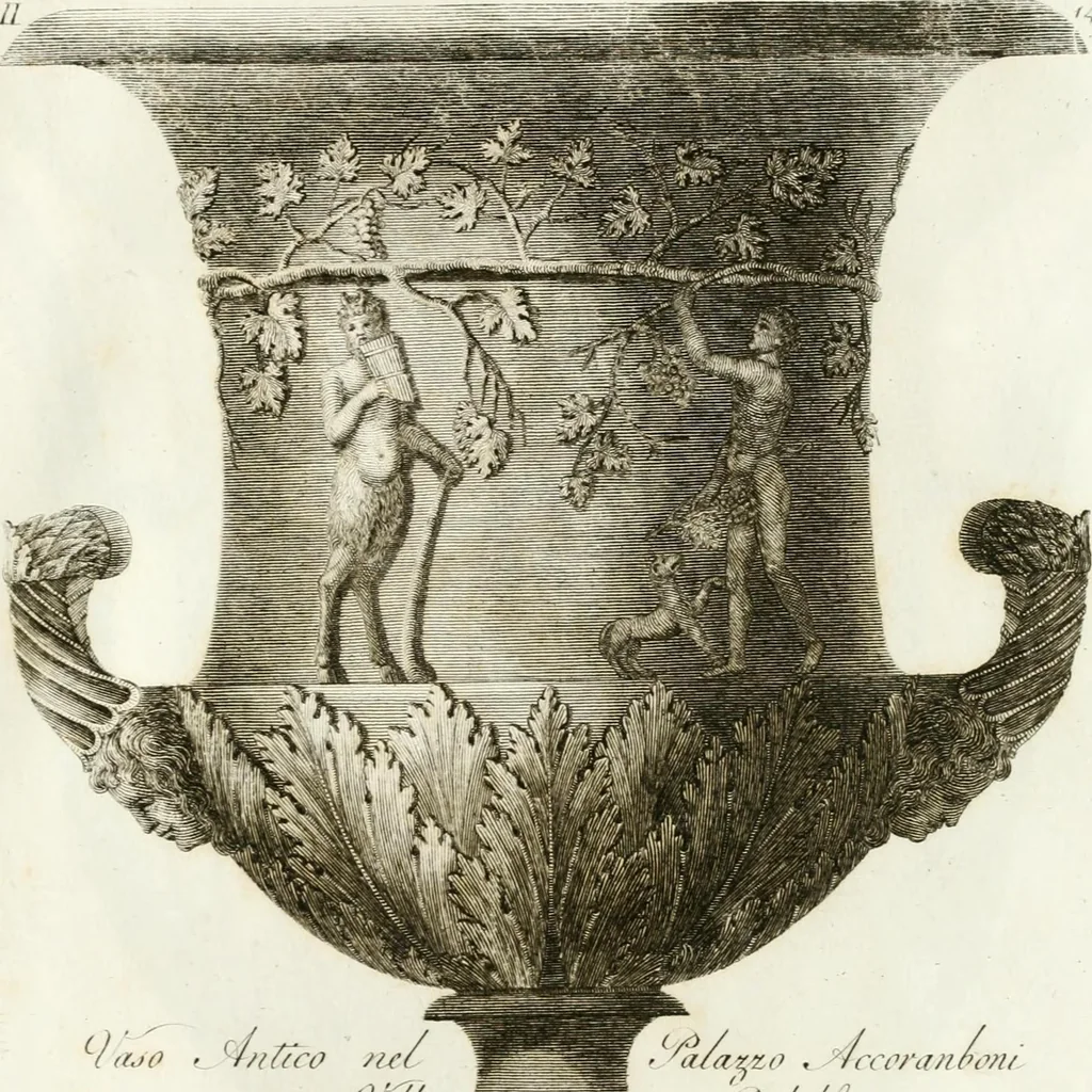 An illustration from Manuale di varj ornamenti componenti la serie de' vasj antichi : si' di marmo che di bronzo esistenti in Roma e fuori, 1821, leaf 56