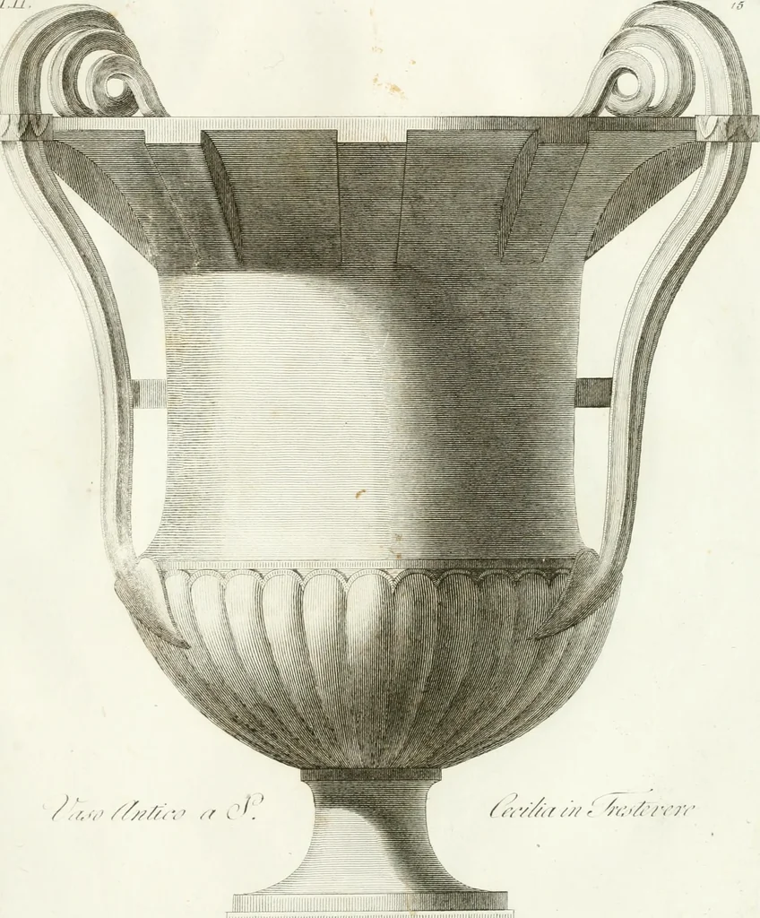 An illustration from Manuale di varj ornamenti componenti la serie de' vasj antichi : si' di marmo che di bronzo esistenti in Roma e fuori, 1821, leaf 58